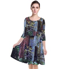 Hot Day In Dallas 53 Quarter Sleeve Waist Band Dress by bestdesignintheworld