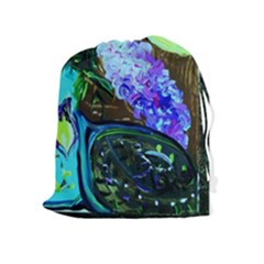 Lilac And Lillies 1 Drawstring Pouch (xl) by bestdesignintheworld