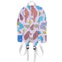 Pattern With Pieces Paper Zip Bottom Backpack View3