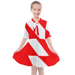 Diving Flag Kids  All Frills Chiffon Dress by FlagGallery