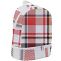 Plaid Mosaic Pixel Seamless Pattern Zip Bottom Backpack View2