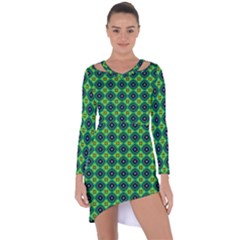 Df Pintonido Asymmetric Cut-out Shift Dress by deformigo