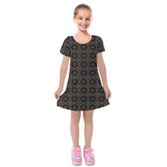 Sikanni Kids  Short Sleeve Velvet Dress by deformigo