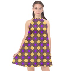 Mezzana Halter Neckline Chiffon Dress  by deformigo