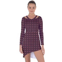 Chocolour Asymmetric Cut-out Shift Dress by deformigo