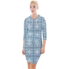 Deryneia Quarter Sleeve Hood Bodycon Dress by deformigo
