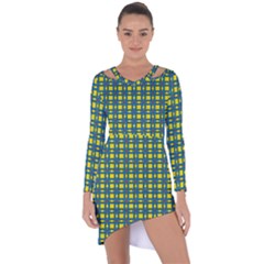 Wannaska Asymmetric Cut-out Shift Dress by deformigo