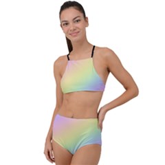 Pastel Goth Rainbow  High Waist Tankini Set by thethiiird