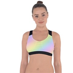 Pastel Goth Rainbow  Cross String Back Sports Bra by thethiiird