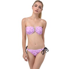 Spooky Pastel Goth  Twist Bandeau Bikini Set by thethiiird