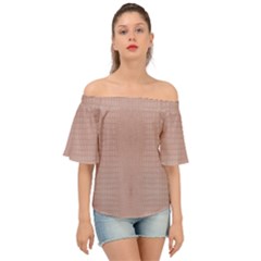 Pink Alligator Print Off Shoulder Short Sleeve Top by LoolyElzayat