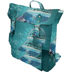 Awesome Light Bulb With Tropical Island Buckle Up Backpack by FantasyWorld7