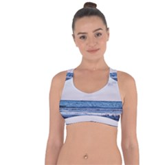 Pink Ocean Hues Cross String Back Sports Bra by TheLazyPineapple