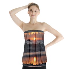 Ocean Sunrise Strapless Top by TheLazyPineapple