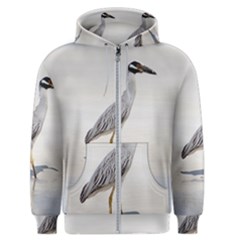 Beach Heron Bird Men s Zipper Hoodie by TheLazyPineapple