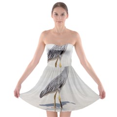 Beach Heron Bird Strapless Bra Top Dress by TheLazyPineapple