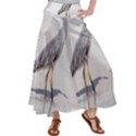 Beach Heron Bird Satin Palazzo Pants View1