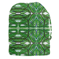 My Paint My Pallet Brocade Green Scarabs Drawstring Pouch (3xl) by ScottFreeArt