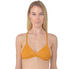 Background Graphic Modern Orange Reversible Tri Bikini Top by Vaneshart