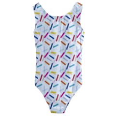 Sprinkles Flat Design Patter Food Kids  Cut-out Back One Piece Swimsuit by Vaneshart