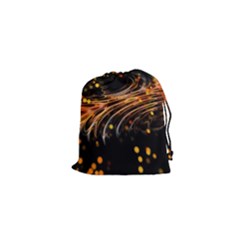 Abstract Background Particles Wave Drawstring Pouch (xs) by Vaneshart