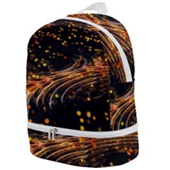 Abstract Background Particles Wave Zip Bottom Backpack by Vaneshart