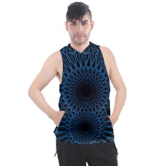 Abstract Rosette Web Network Men s Sleeveless Hoodie by Vaneshart