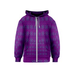Metal Flower In Fauna Pop Art Kids  Zipper Hoodie by pepitasart