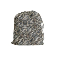 Urban Art Textured Print Pattern Drawstring Pouch (large) by dflcprintsclothing