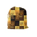 I Love Art Deco Typographic Motif Collage Print Drawstring Pouch (Large) View2