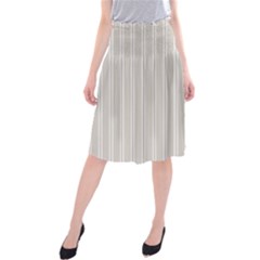 Nice Stripes - Abalone Grey Midi Beach Skirt by FashionBoulevard