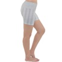 Nice Stripes - Abalone Grey Lightweight Velour Yoga Shorts View3