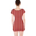 Nice Stripes - Apple Red Short Sleeve Bodycon Dress View2