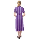 Nice Stripes - Imperial Purple Keyhole Neckline Chiffon Dress View2