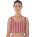 Nice Stripes - Indian Red Velvet Crop Top View1