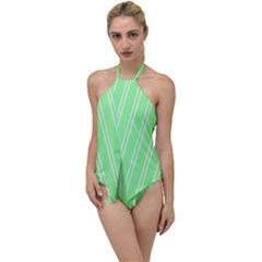 Nice Stripes - Mint Green Go With The Flow One Piece Swimsuit by FashionBoulevard