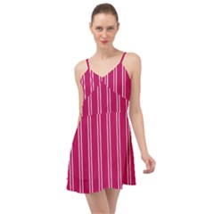 Nice Stripes - Peacock Pink Summer Time Chiffon Dress by FashionBoulevard