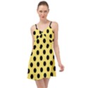 Polka Dots - Black On Blonde Yellow Summer Time Chiffon Dress View1