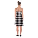 Block Fiesta Black And Abalone Grey Ruffle Detail Chiffon Dress View2