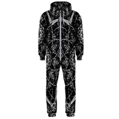Black And White Pattern Hooded Jumpsuit (men)  by Sobalvarro