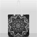 Black And White Pattern Full Print Rope Handle Tote (Large) View2