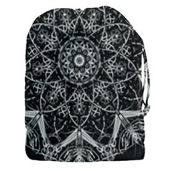 Black And White Pattern Drawstring Pouch (3xl) by Sobalvarro