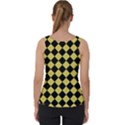Block Fiesta Black And Ceylon Yellow Velvet Tank Top View2