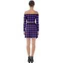 Block Fiesta Black And Imperial Purple Off Shoulder Top with Skirt Set View2