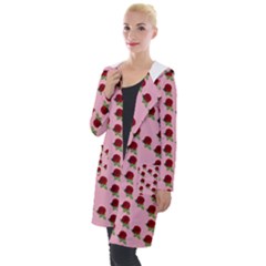 Rose In Pink Hooded Pocket Cardigan by snowwhitegirl