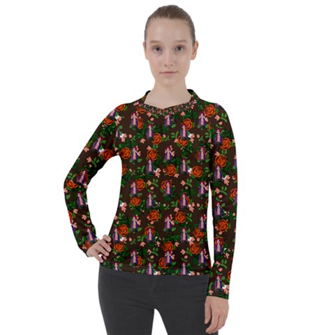 Fiola Pattern Brown Women s Pique Long Sleeve Tee by snowwhitegirl