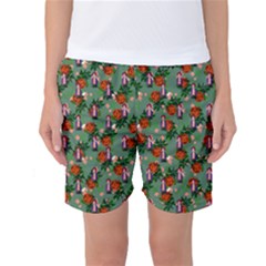 Fiola Pattern Green Women s Basketball Shorts by snowwhitegirl