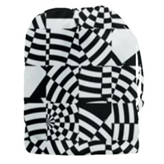 Black And White Crazy Pattern Drawstring Pouch (3xl) by Sobalvarro
