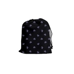 Wet Leaves Botanical Motif Pattern Design Drawstring Pouch (small) by dflcprintsclothing
