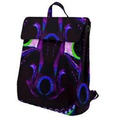 Demon Ethnic Mask Extreme Close Up Illustration Flap Top Backpack by dflcprintsclothing